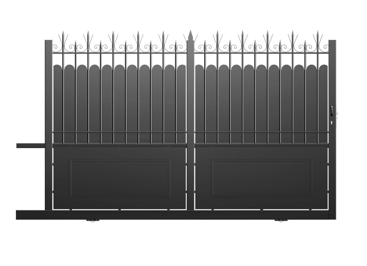 Portail coulissant Acier Modèle A plein sur mesure - Extérieur