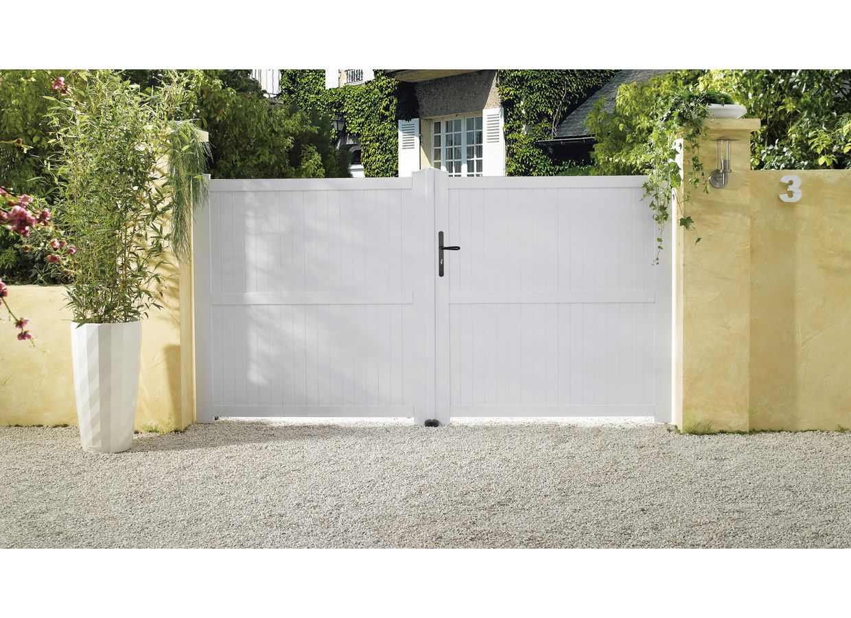 Portail battant PVC Touquet sur mesure | Lapeyre