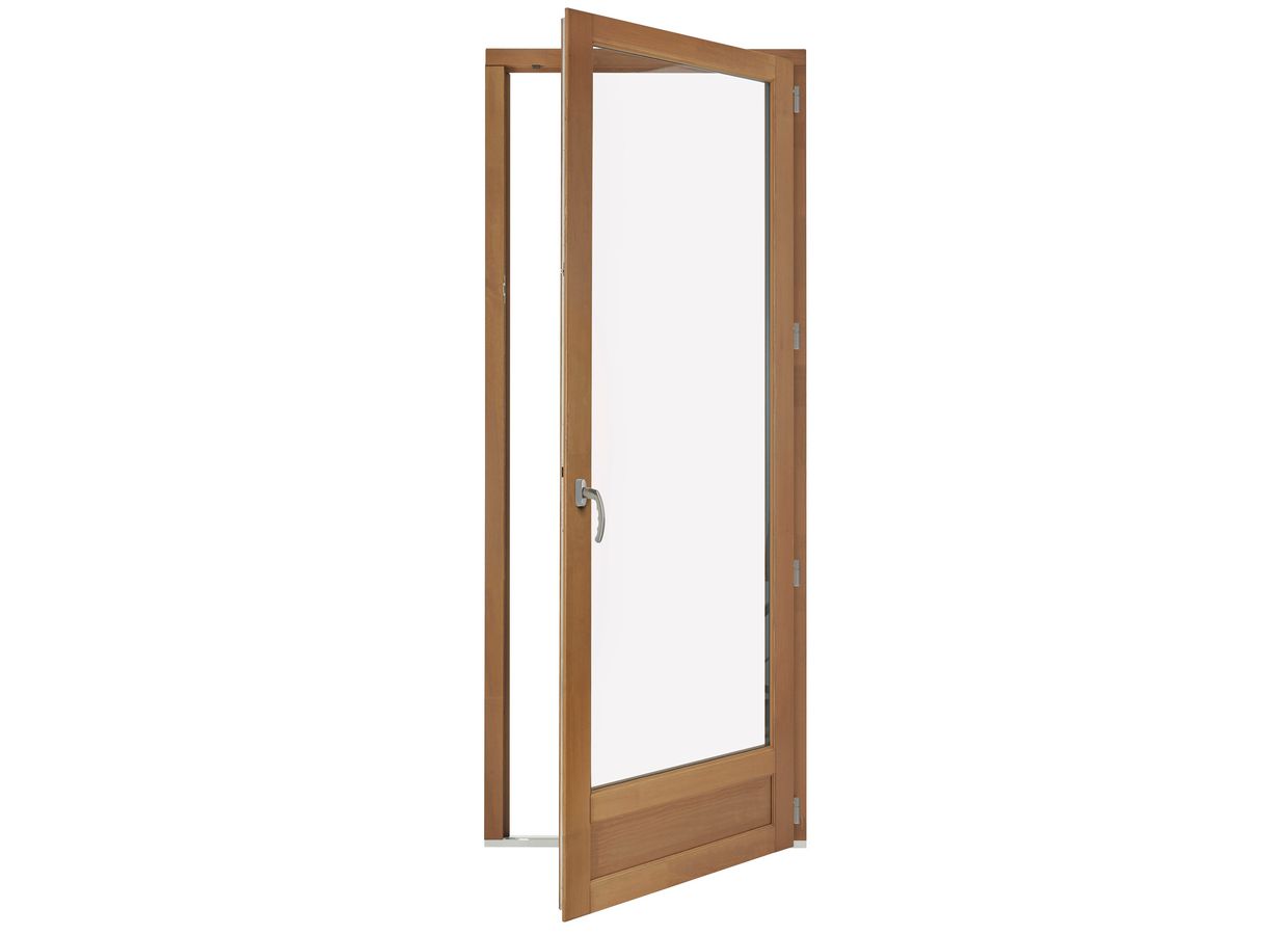 Porte-fenêtre ODE PIN sur-mesure lasure+F4 | Lapeyre