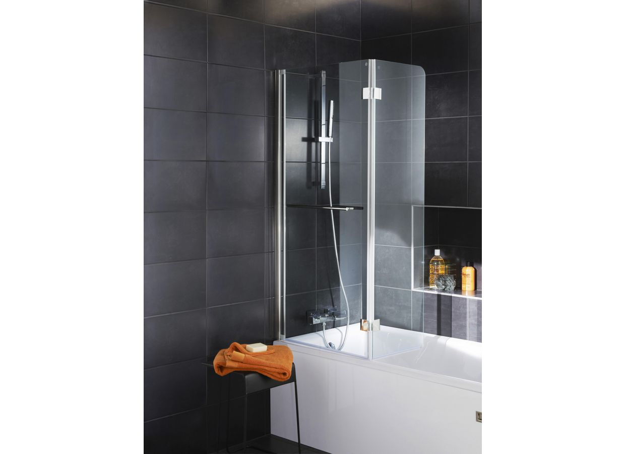 Pare baignoire CRYSTAL 2 voletq sur-mesure | Lapeyre