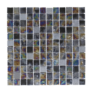 Carrelage mosaïque VARIO verre et pierre 30 x 30 cm