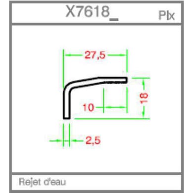 Rejet d'eau blanc 28mm de Fenêtre PVC