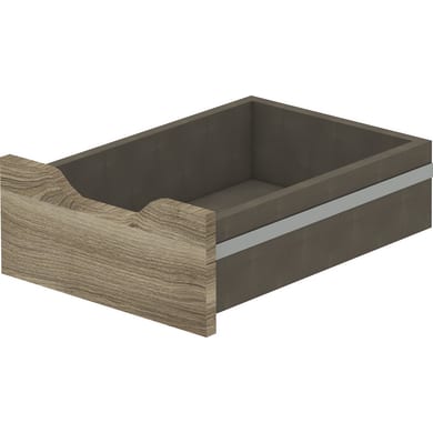 Tiroir façade bois H.15.6 cm pour Dressing Espace