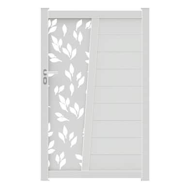 Portillon aluminium Pise décor feuille sur mesure