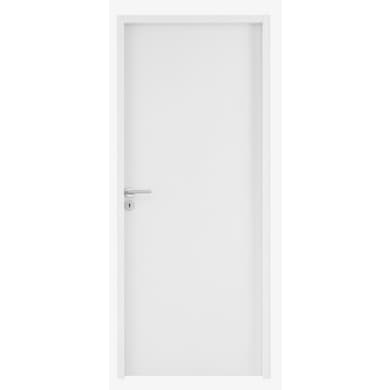 Bloc-porte plane isotherme huisserie enrobée blanc 72X50  204x73 3 points D