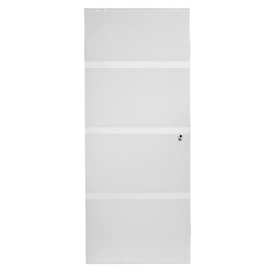 Porte coulissante Verre HORIZON blanc+taupe