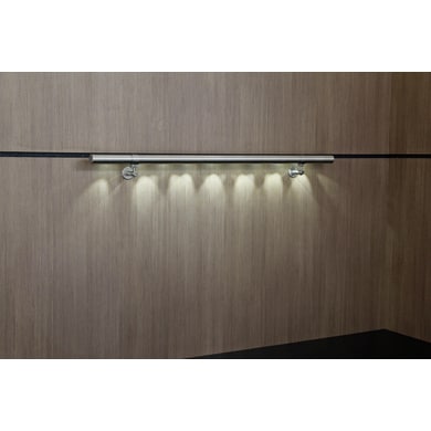 Main courante lumiseuse en Inox L120 x D.40 avec supports