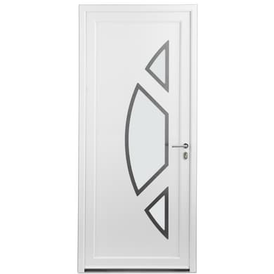 Porte d'entrée*** PVC MARENNES avec barillet H.215 x l.90 gauche