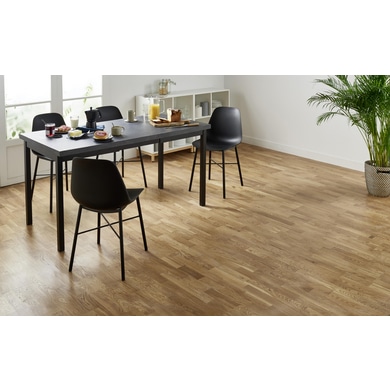 Parquet contrecollé TRIADE chêne naturel verni satiné 3fris ép10mm botte 2.03 m2