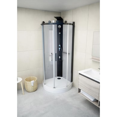 Cabine de douche hydromassante 1/4 de cercle VILLA