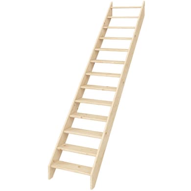 Escalier Kino/Ludo bois droit sans rampe