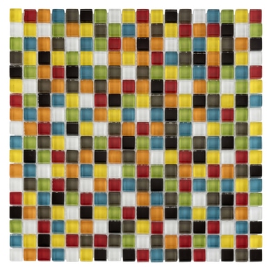 Carrelage mosaïque DIABOLO verre couleur 30 x 30 cm