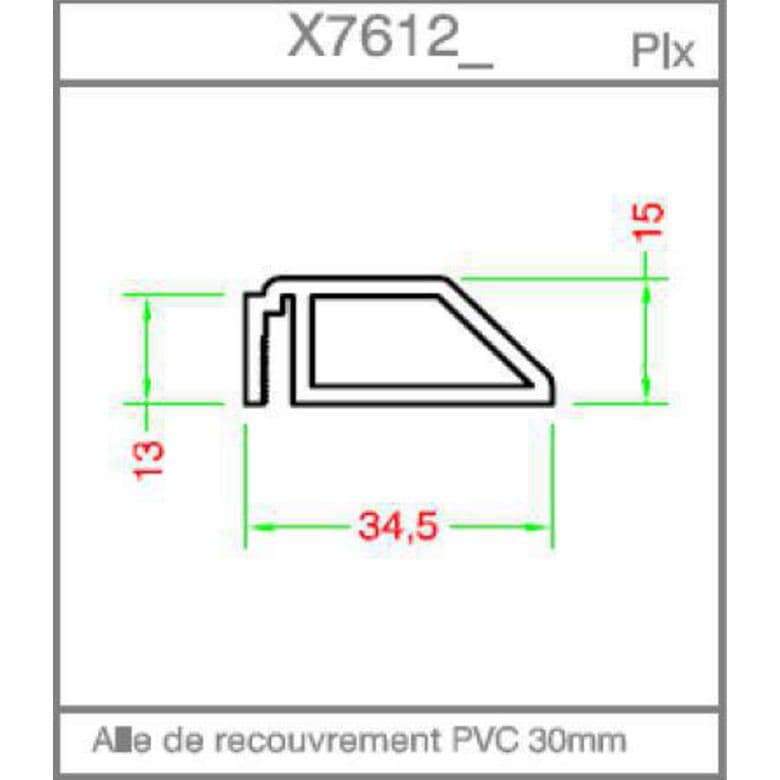 Habillage mouluré 15 x 34mm pour bâti sans aile PVC - Fenêtre - Lapeyre