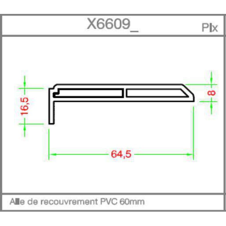 Habillage mouluré 8 x 54.5mm pour bâti sans aile PVC - Fenêtre - Lapeyre