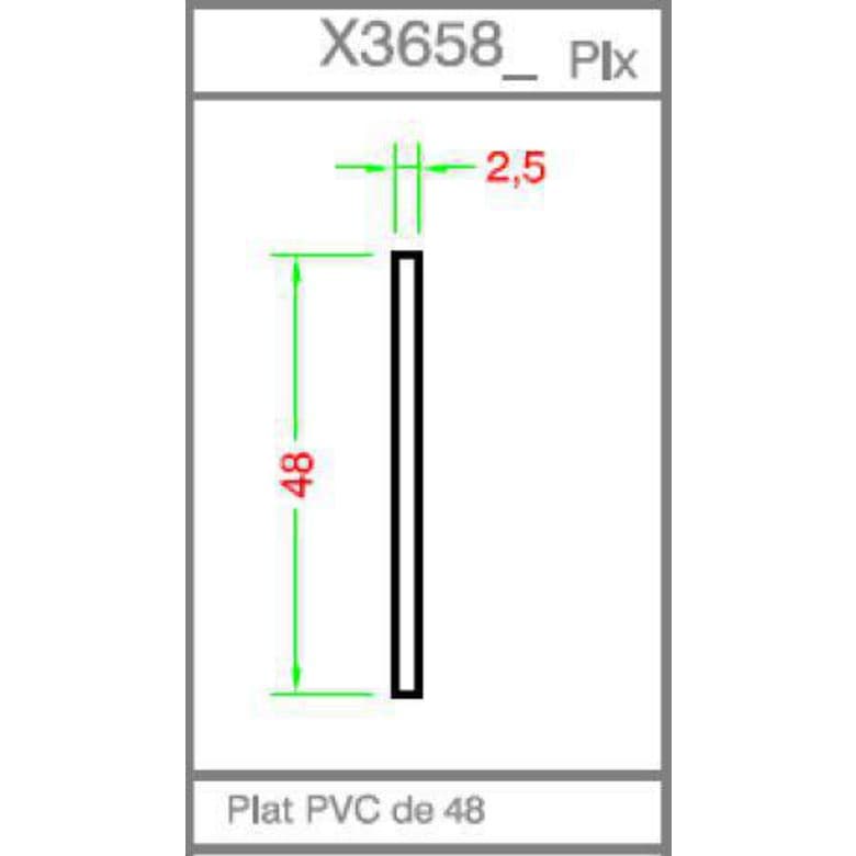 Habillage intérieur et/ou extérieur Classic PVC Plat 48mm - Fenêtres