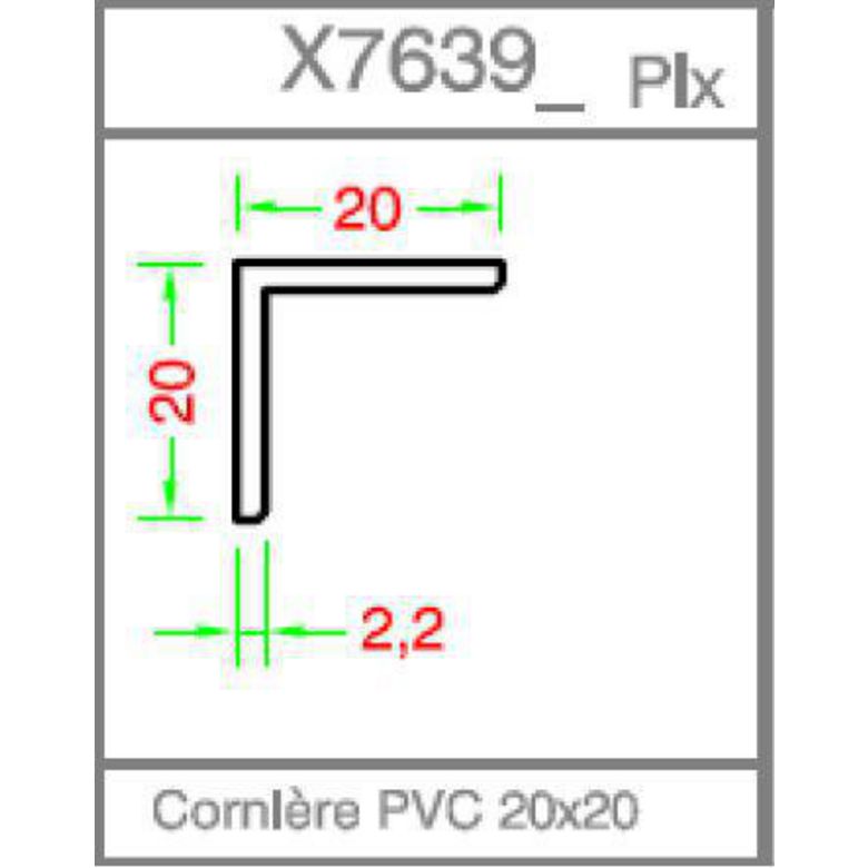 Habillage extérieur Classic PVC angle 20 x 20mm - Fenêtres