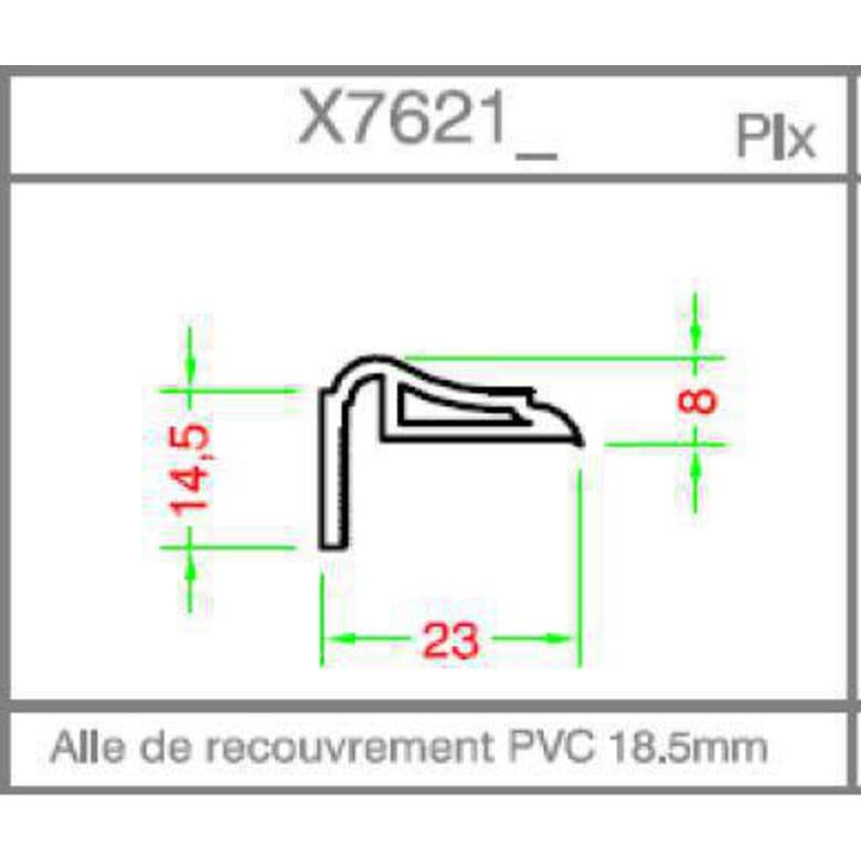 Habillage mouluré 8x23mm pour bâti sans aile PVC - Fenêtre - Lapeyre