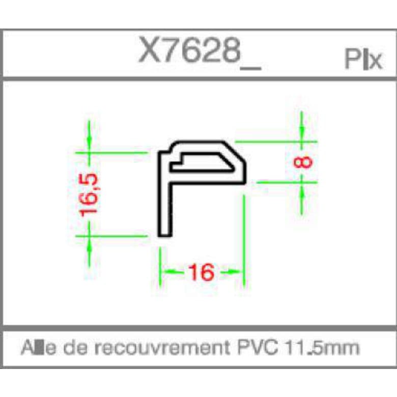 Habillage mouluré 8x16mm pour bâti sans aile PVC - Fenêtre - Lapeyre