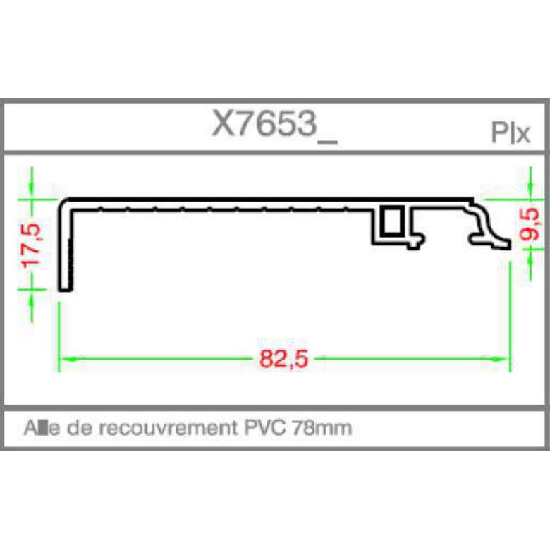 Habillage mouluré 17.5x82.5mm de rénovation bâti PVC - Fenêtre - Lapeyre