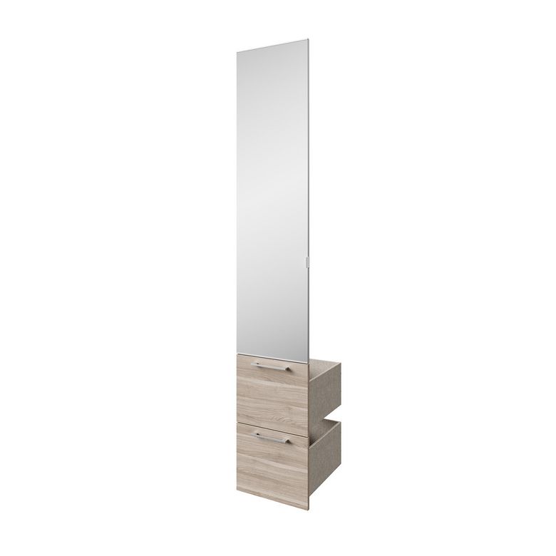 Kit 1 porte miroir avec 2 tiroirs H.226 cm pour Pièce à vivre ESPACE - Lapeyre