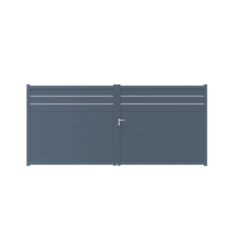 Portail battant Aluminium Aoste sur mesure-Lapeyre