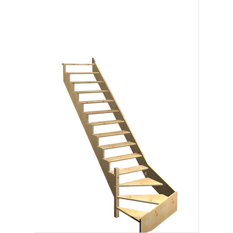 Escalier Ouessant quart tournant bas sans rampe | Lapeyre