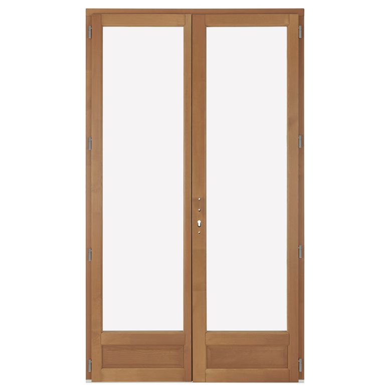 Porte-fenêtre ODE PIN sur-mesure lasure+F4 | Lapeyre