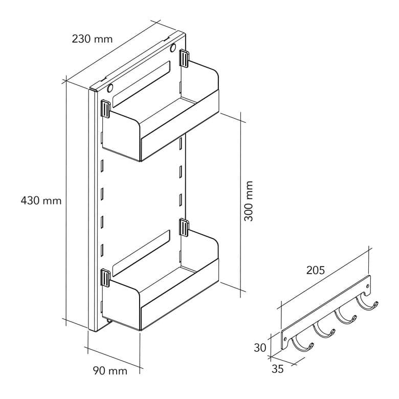 AMENAGEMENT PORTE - 2 ETAGERES-Lapeyre