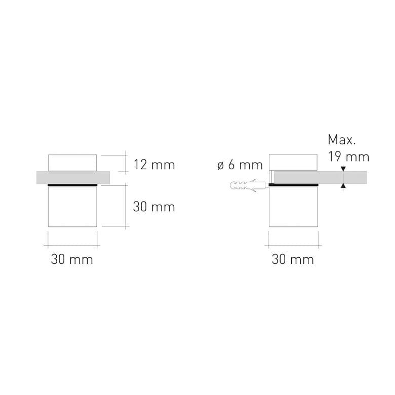 Lot de 2 supports étagère carré mat | Lapeyre