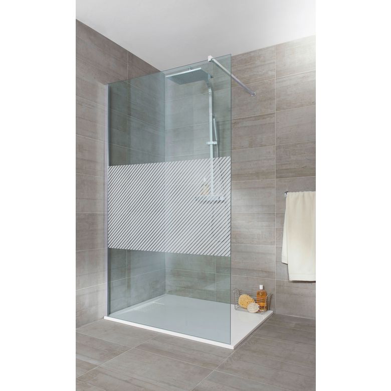 Paroi de douche grand espace LINE PRESTIGE sérigraphie Fusion - Salle de bains