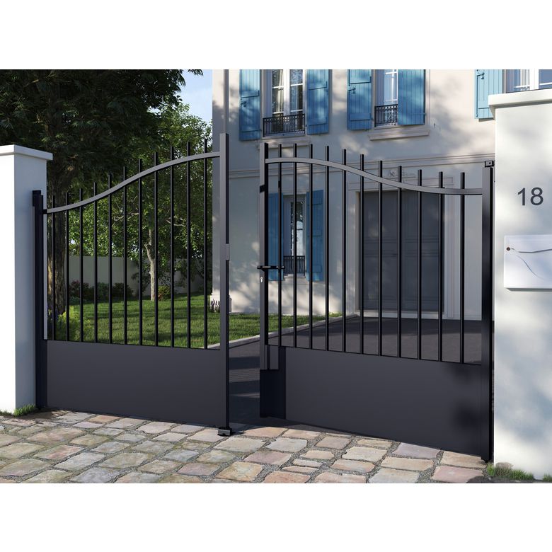 Portail battant VALTER aluminium -Lapeyre