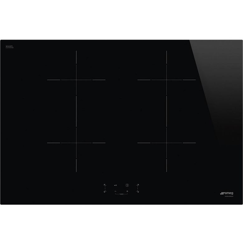 Table induction noir 3 foyers Smeg SIB2741D | Lapeyre