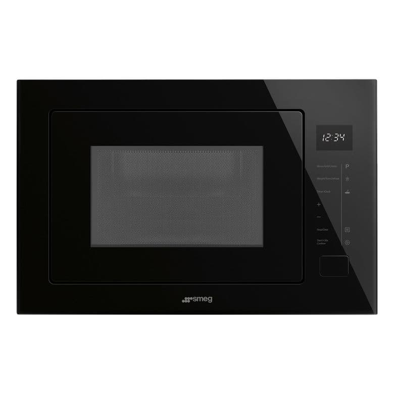 Micro-ondes grill encastrable noir Smeg FMI025BFR | Lapeyre