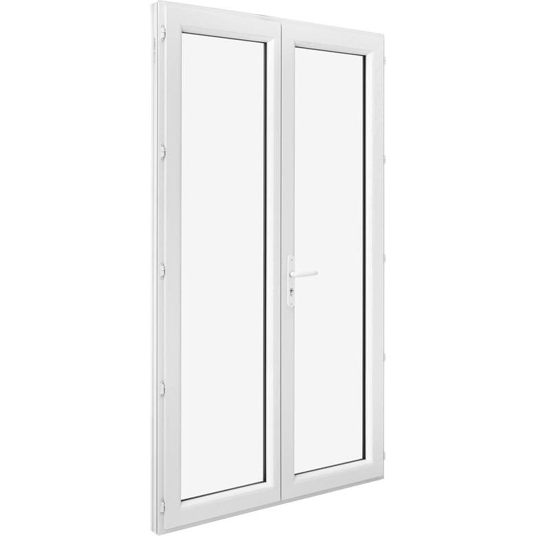 Porte-fenêtre Pria PVC 2 vantaux sans soubassement-Lapeyre