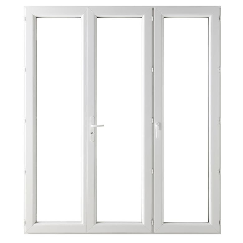 Porte-fenêtre Pria PVC 3 vantaux sans soubassement-Lapeyre