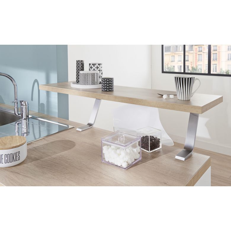 Console pour plan de travail snack inox brossé - Lapeyre