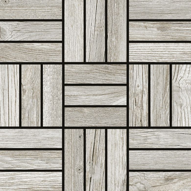 Carrelage mosaique EVER gris imitation bois 30 x 30 cm - Sols & murs