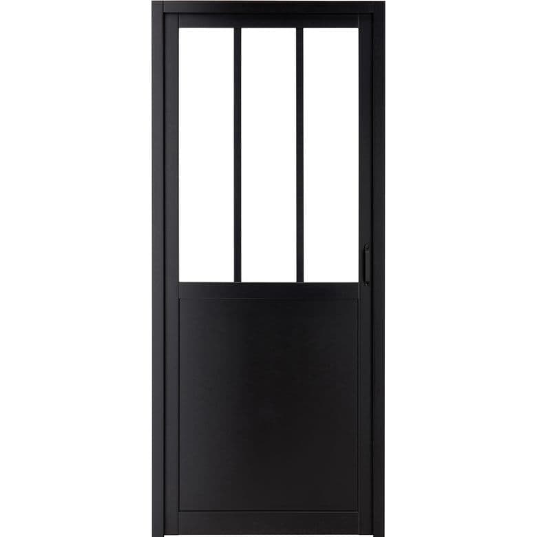 Bloc porte  bois laqué noir -Lapeyre