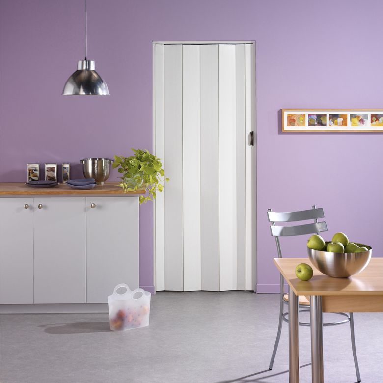 Porte extensible PVC chêne blanchi - Portes